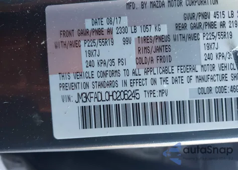 2017 Mazda Cx-5 Grand Select from USA, damaged, VIN JM3KFADL0H0206245